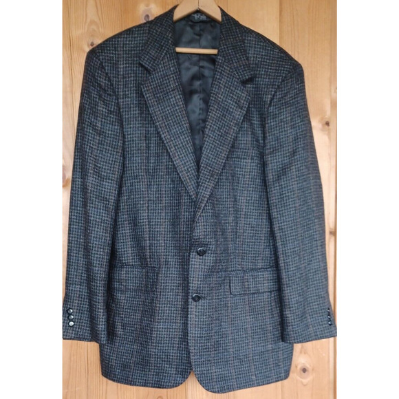 NORTHWICK Men's 42L Wool Blazer Gray Black Classic Design Professional Style - Picture 1 of 9